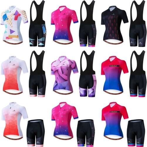 MILOTO Women go pro Cycling Jersey Set Summer cycle Clothes cycling clothing MTB Bike Bib Shorts Jersey Sets roupa ciclismo
