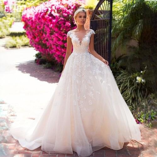 ETHEL ROLYN A-Line Wedding Dress 2020 Elegant Backless Sweetheart Short Appliques Boho Bridal Gown Customized Vestido De Novia