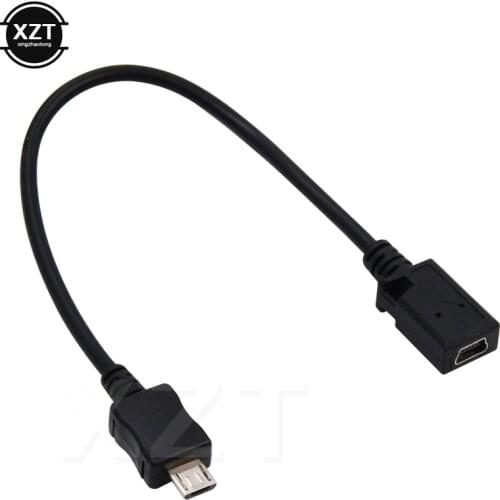 0.1M 10cm Mini USB Female to Micro USB Male Connector Adapter Cable for phones MP3 MP4