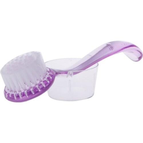 1PC Soft Brush Scrub Exfoliating Facial Brush Face Care Cleaning Washing Makeup Cleansing Brush With Cap #52638