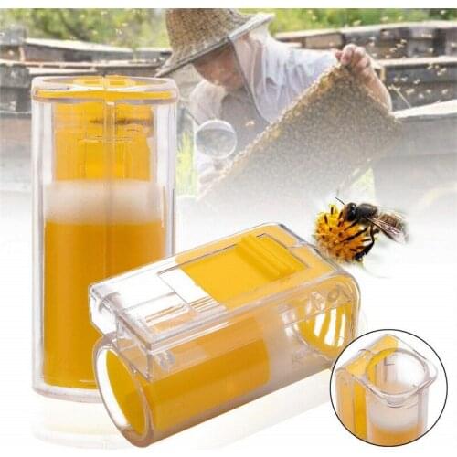 1PCS Marker Bottle Plunger Plush Tool Garden Bee Tools Bees Equipment Beekeeping Rearing Queen Marking Catcher Plastic Handed