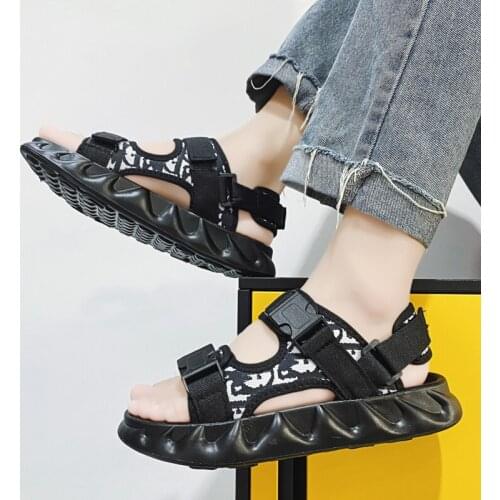2021 Trendy Men Designer Sandals Leopard Printed Fashion Men Sandals Platform Sandal Man Outdoor Slippers sandalias plataforma