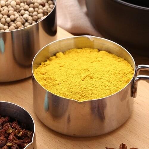 4pcs Stainless Steel Anti-Corrosion Measuring Cup Baking Scale Measuring Seasoning Spoon can CSV