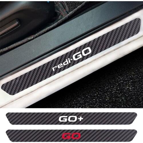 4PCS Car Door Sill Anti kick Stickers Carbon Fiber Auto Door Sticker For Datsun GO I GO+ I mi-DO on-DO redi-GO Go-Cross Stickers