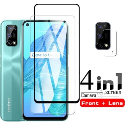 4 in 1 Protective Glass on For Realme V5 5G Screen Protector Tempered camera lens on For OPPO RealmeV5 v 5 RMX2111 RMX2112 Film