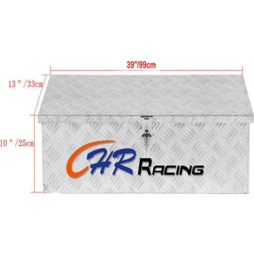 39"X 13" X 10" ALUMINUM PICKUP TRUCK HEAVY DUTY TOOL BOX TRUNK BED STORAGE
