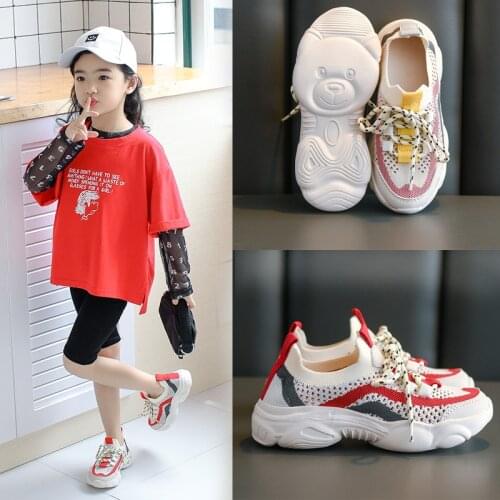Kids Shoes Summer Children Sports Shoes mother Girls Flat soft Sneakers Fashion Infant hollowed-out Mesh Breathable Casual shoes