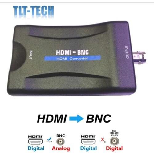 HDMI to BNC Converter Video Adapter HDMI in Female Analog CVBS Out Component for Full HD DVD DVRs Equipment Image