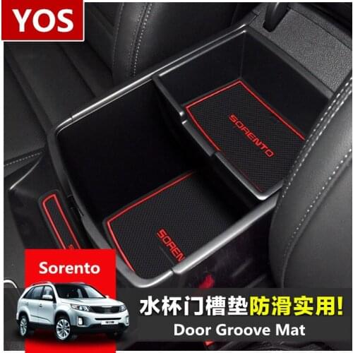 FOR Kia Sorento 2013-2016 Door Groove Mat Sorento water coaster Sorento L interior anti-dirty pad coaster PVC