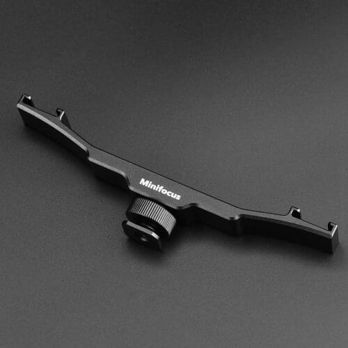 Cold Shoe Bracket Extension Bar 2 Hot Shoe Mounts for LED Video Light Microphone Stand Camera Video Filmmaking Smarphone Vlog