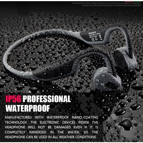 2019 Hot original Sales Waterproof Bone Conduction BH128 Bluetooth V5.0 Neck-strap Earphones Intelligent Noise Reduction