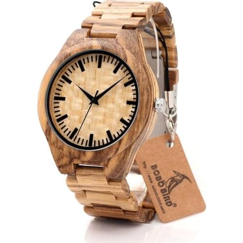BOBO BIRD TOP Brand Mens Watches Wooden Wristwatches with Wood Strap Analog Quartz Watch Mens Relogio Masculino C-G23