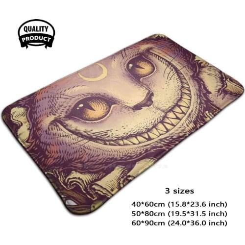 Cheshire Cat Soft Foot Pad Room Goods Rug Carpet Alice In Cats Halloween Christmas Lewis Carroll Fantasy Tale Dollmaker Vintage