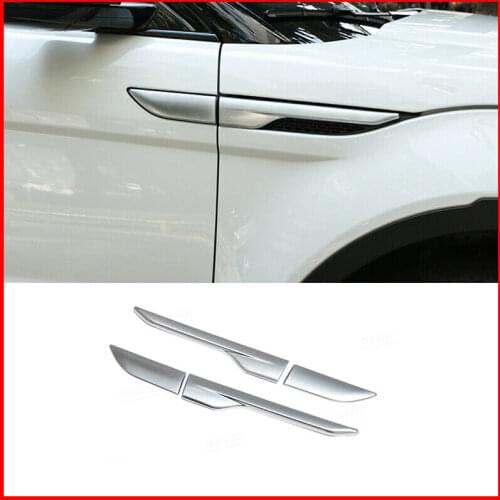For Range Rover Evoque 2012-2018chrome front side door Fender cover trim 2pcs