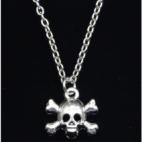 New Fashion Necklace 15x14mm skull skeleton bone Pendants Short Long Women Men Colar Gift Jewelry Choker