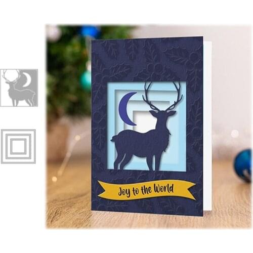 New Christmas deer frame metal Cutting Dies Stencils DIY Scrapbooking Paper/photo Cards Embossing Dies
