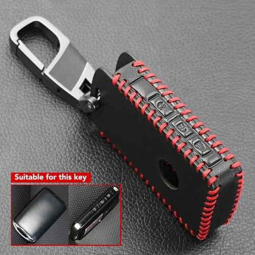 New Leather cover case skin set For Mazda 3 2019 2020 Alexa 3 Hatchback Card style key Remote Cap Holder Shell car accessory
