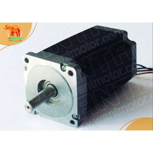 1 PC SINGLE SHAFT OF NEMA34 WANTAI STEPPER MOTOR 1232OZ-IN,5.6A,118mm,4leads, bipolar connection