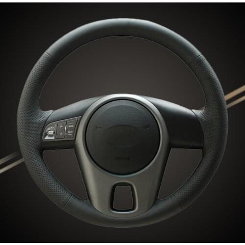 Car Braid On The Steering Wheel Cover for Kia Forte 2009-2014 Soul 2010-2013 Rio 2009-2011 Auto Wheel Covers Interior Accessory
