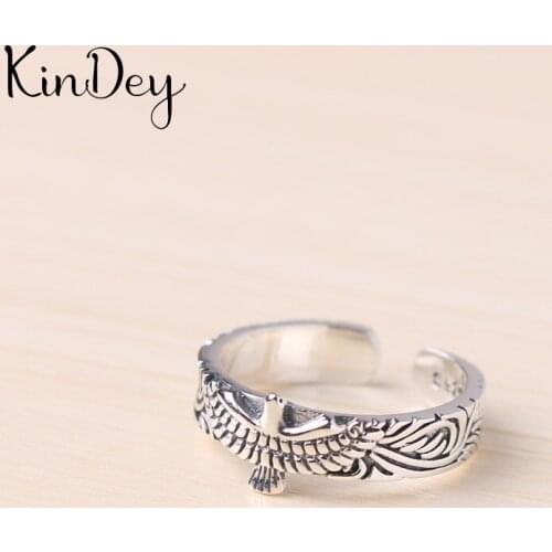 Wholesale Antique Silver Color Eagle Rings For Women Statement Jewelry Finger Ring anillos mujer bijoux