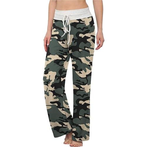 Girls Flower Casual Pants Floral Print Loose Fitting Elasticated Baggy Comfortable Wide Leg Drawstring Pocket Trousers Брюки