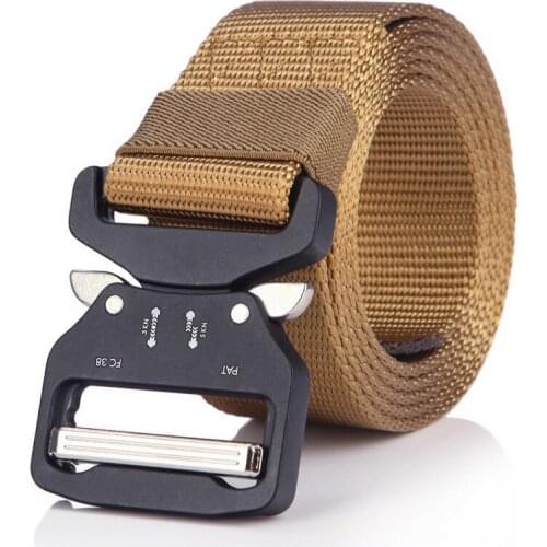 Mens Tactical Belt Quick Drying Buckle Military Nylon Outdoor Multifunctional SERE Training Waist Strap Leisure Summer Cinto