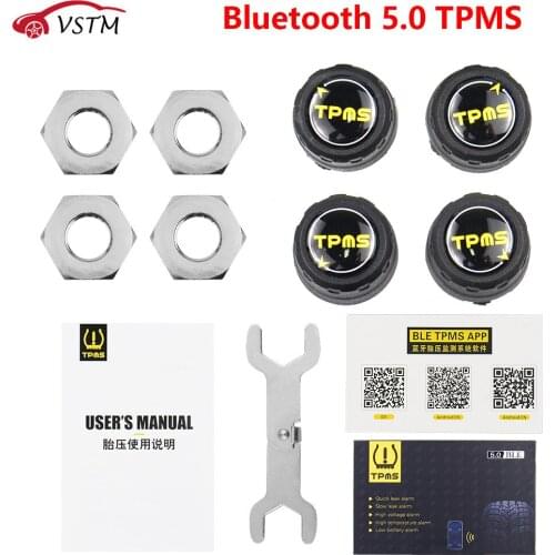 TPMS Bluetooth 5.0 universal external tyre pressure sensor support IOS Android phone Tire Pressure Sensor Easy Install