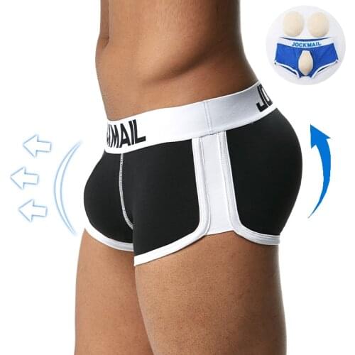 JOCKMAIL Sexy Men Underwear penis and Butt Hip Enhancer Booty Padded briefs Shaper Butt Lifter Panty gay underwear Shapewear