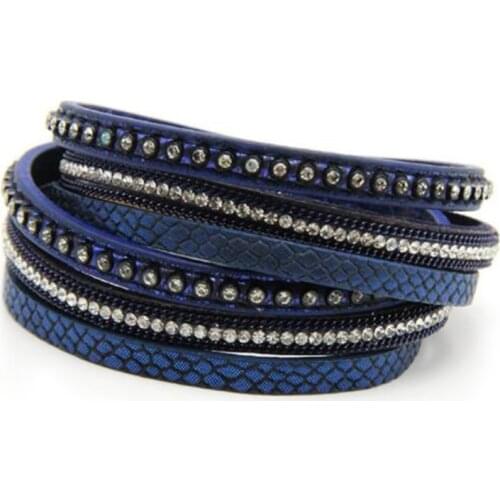 1pc/lot Best selling fashion hand-woven ethnic wind double circle unisex bracelet alloy magnet buckle bracelet free shipping