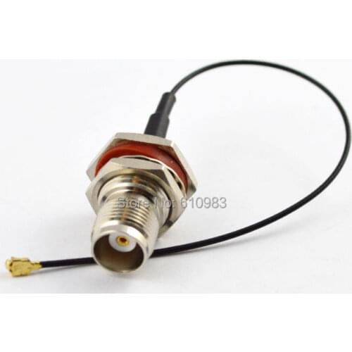 10 pieces/lot)Extension Cord 1.13 15cm TNC Female Bulkhead O-ring to ufl/IPX Female Adapter Pigtail Cable