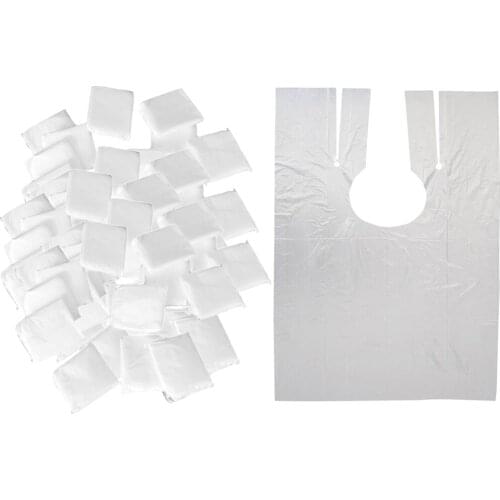 100x Disposable Hair Cutting Cape Gown Salon Stylist Barber Shop Capes Apron