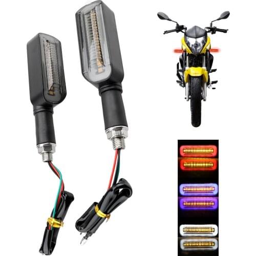 12V DRL Motorcycle Turn Signal Lights Flashing Taillights Brake Rear Lamps LED Fog Day Light Blinker Indicator Motor Accessories