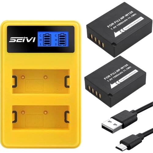 1500mAh NP-W126 NP W126 NP-W126S W126S Battery +LED Dual Charger for Fuji X-Pro1 XPro1 X-T1 XT1,HS30EXR HS33EXR X PRO1