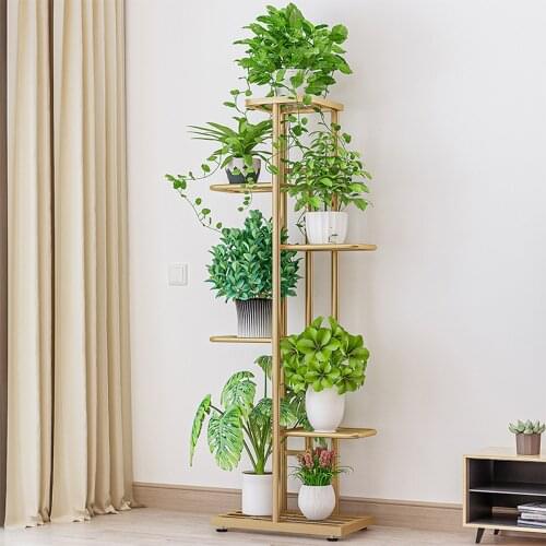 6 Tiers Flowers Pots Stand Balcony Plant Shelves Display Rack for Home Office Garden Decor Storage Rack Modern Bookshelf