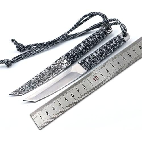 8.27'' Fixed Blade Hunting Knife with Sheath Outdoor Survival Tactical Knife Combat Hiking Camping Knives Self-defense EDC Tools