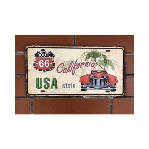 Car No. Metal Plate Vintage Home Decor Tin Sign Bar Pub Garage Signs Decorative Tin Metal Sign Metal Art Metal Plaque 15x30cm