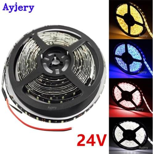 AYJERY 1Rolls 24VDC 5M Flexible 3528 1210 300 SMD IP65 Waterproof Car Truck Decoration 300 LED Strip Light Daytime Running Light