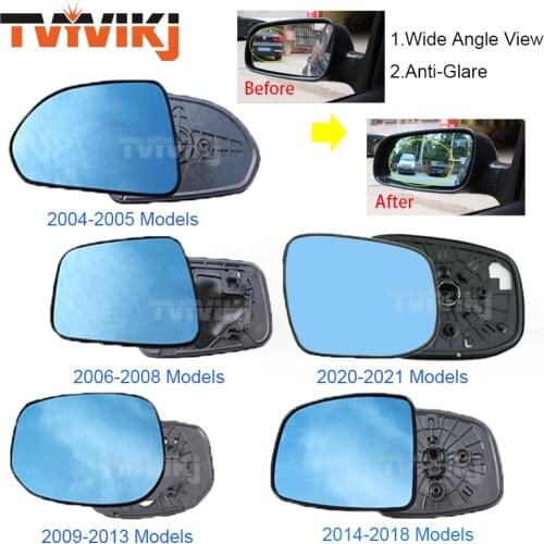 TVYVIKJ Side Rearview Mirror Blue Glass Lens For HONDA FIT Jazz 2003-2021 five generation Wide Angle View anti glare door mirror