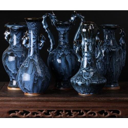 Jingdezhen ceramics porcelain antique vase of modern living room decoration sheet Home Furnishing classical ornaments