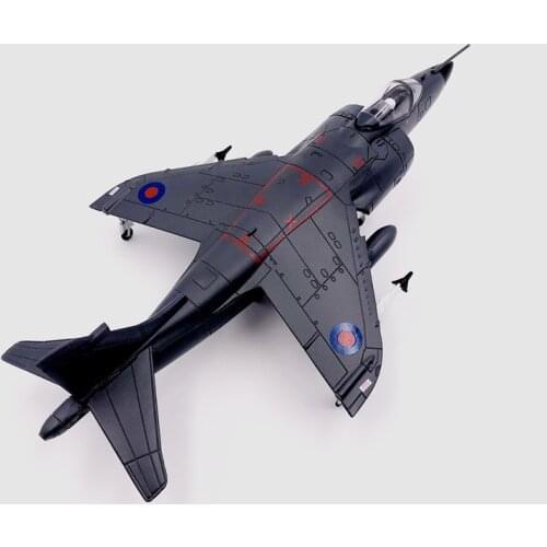 Diecast 1/72 Harrier Takeoff and Landing Fighter Sea Harrier Fighter Aircraft Model Finished Decorations