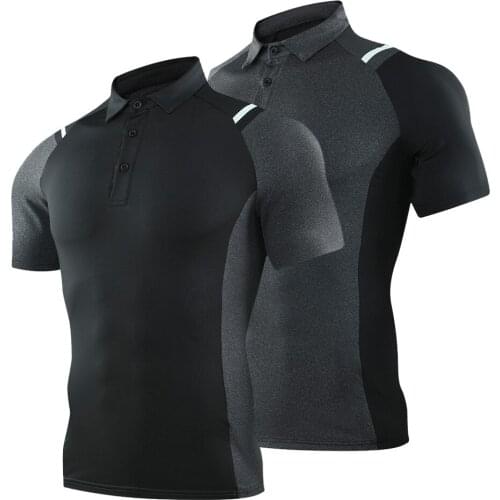 2021 New golf wear breathable short sleeve golf shirt 8 colors golf clothes XS-XXXL choice sports shirt Black gray Golf wear