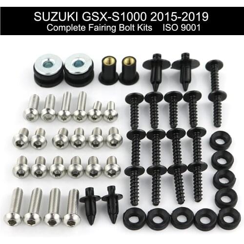 For Suzuki GSX-S1000 GSXS1000 2015 2016 2017 2018 2019 Motorcycle Cowling Full Fairing Bolts Kit Clips Nuts Stainless Steel