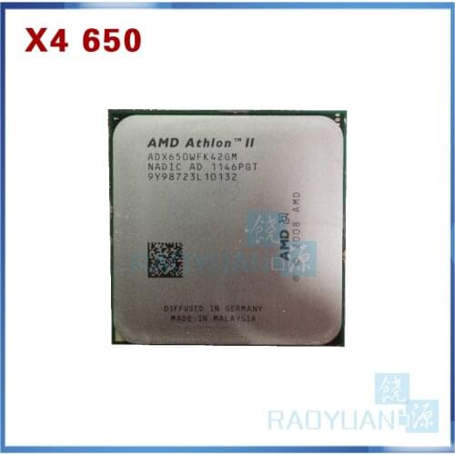AMD Athlon II X4 650 3.2 GHz Duad-Core CPU Processor X4-650 ADX650WFK42GM Socket AM3 Sell X4 630/X4 635/X4 640/X4 645