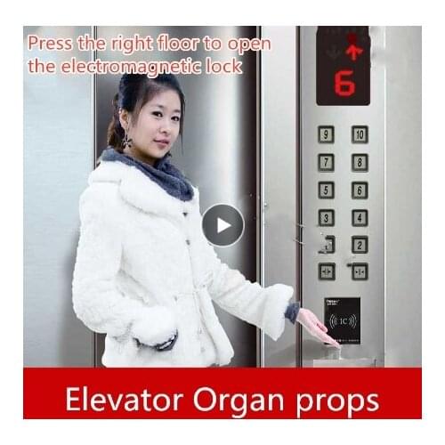 Real life games escape room props Elevator organ Correct Opening of Electromagnetic Lock on Floor escape room game