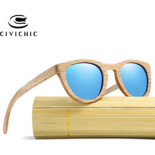 Chic Polarized Sunglasses Women Bamboo Eyewear Retro Cat Eye Glasses Wood Gafas De Sol Mujer UV400 Driving Fishing Oculos KD027