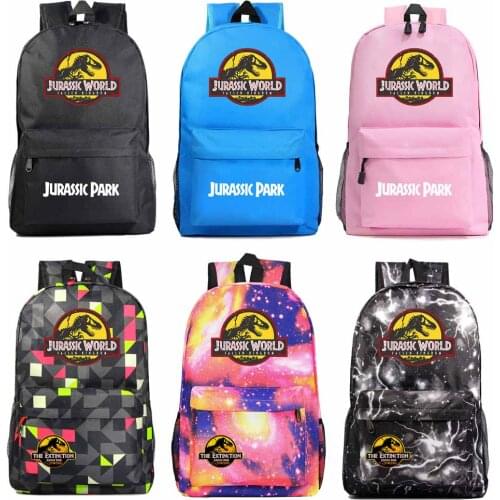2019 New Jurassic Park Dinosaur Boy Girl School bag Women Bagpack Teenagers Schoolbags Men Children Student Backpack