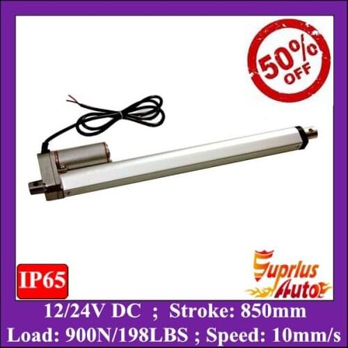 50% Discount ! 850mm stroke electric linear actuator with 900N/ 198LBS force 12v linear actuator motor