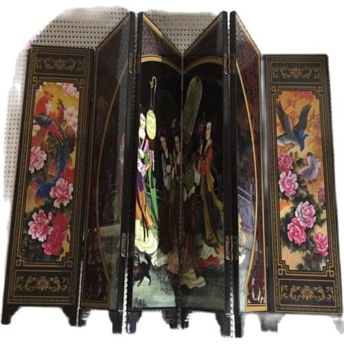 Antique foldable six screen night banquet of imperial concubines