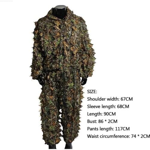 Outdoor Hunting Clothes New 3d Maple Leaf Bionic Ghillie Suits Sniper Birdwatch Airsoft Camouflage Clothing Jacket Pants Tool