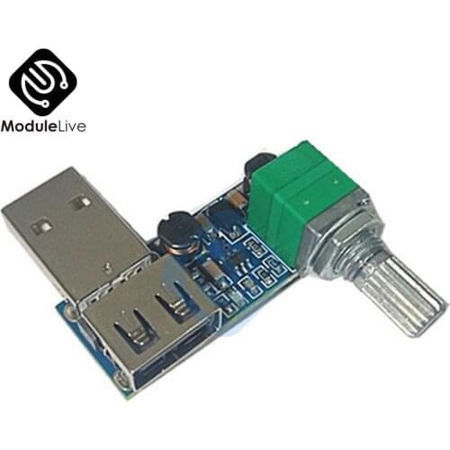 DC 5V USB Fan Governor Wind Speed Controller Regulator with Switch Speed Module Fan Governor Volume Regulator Electronic Tools